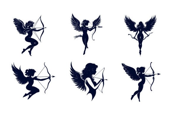 Angel and Cupid Illustrations for Modern Design Projects