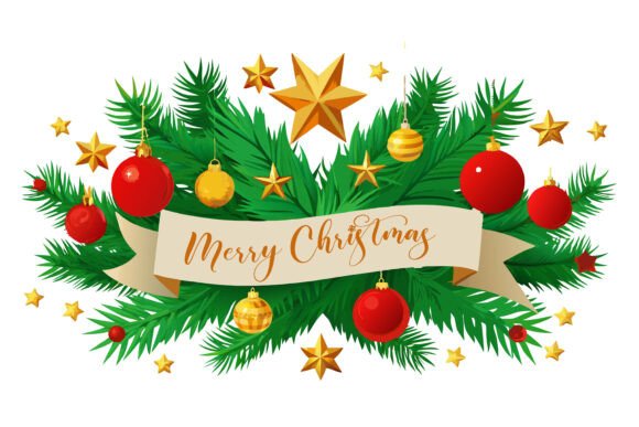 Christmas Ribbon Bow Vector Illustration Collections