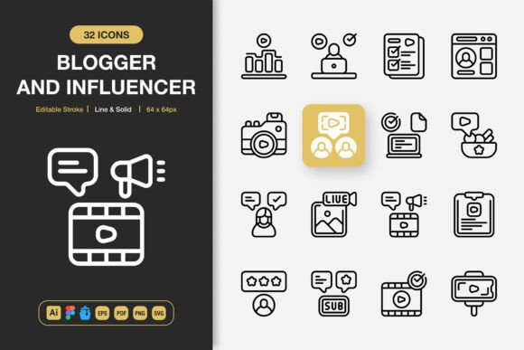 Elevate Your Digital Presence with Blogger and Influencer Icons