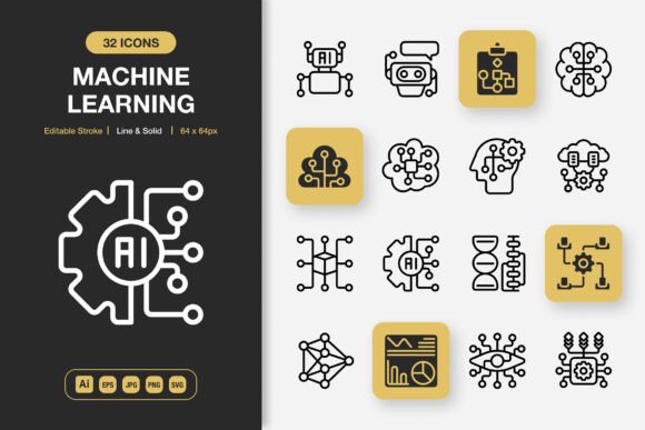 Machine Learning Icons: The Visual Language for Modern Projects