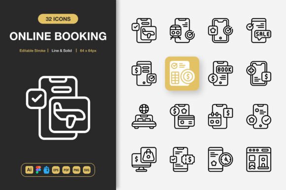 Streamlining Digital Communication with Professional Online Booking Icons