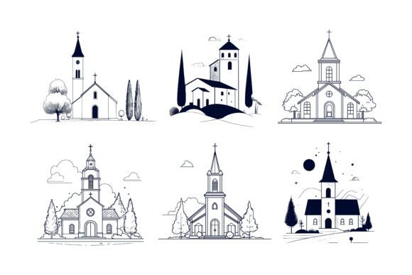 The Church AI EPS Illustration Collections: Your Digital Toolkit for Creative Expression