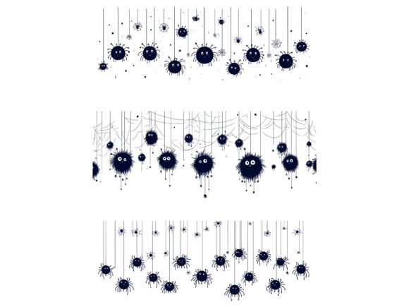 The Distinctive Art of Hanging Spiders and Vector Illustration Collections