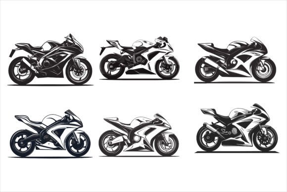 The Power of a Motorcycle Vector Silhouette