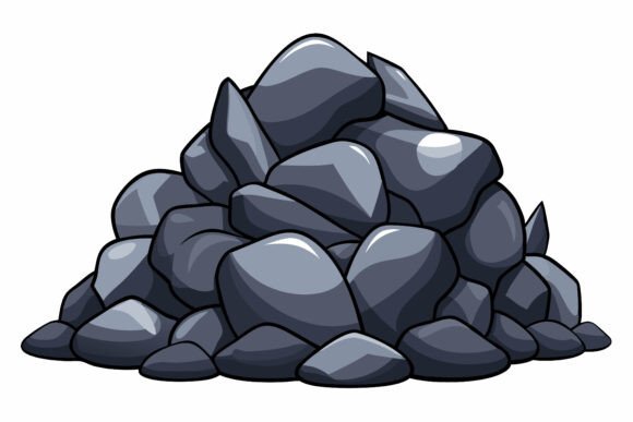 The Practical Power of the Rock Stone Big Set Cartoon Illustration Collection
