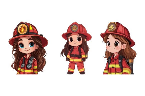 The Young Firefighter: A Vector Illustration Template for Modern Creators